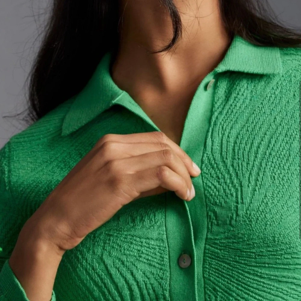 BY ANTHROPOLOGIE LONG-SLEEVE POLO SWEATER MINI DRESS - Picture 2 of 8